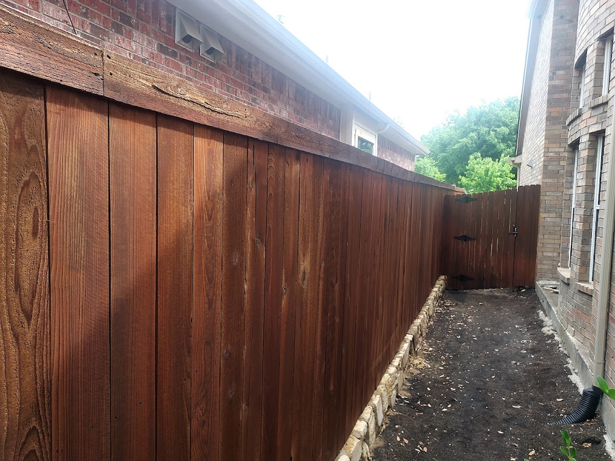 Cedar privacy fence installed by Joel Zamora